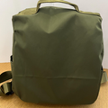 Olive Green Lightweight Anti-Theft Square Backpack With Rear Hidden Zip Compartment, Dual Side Drink Pockets And Integrated Fabric Top Carry Handle